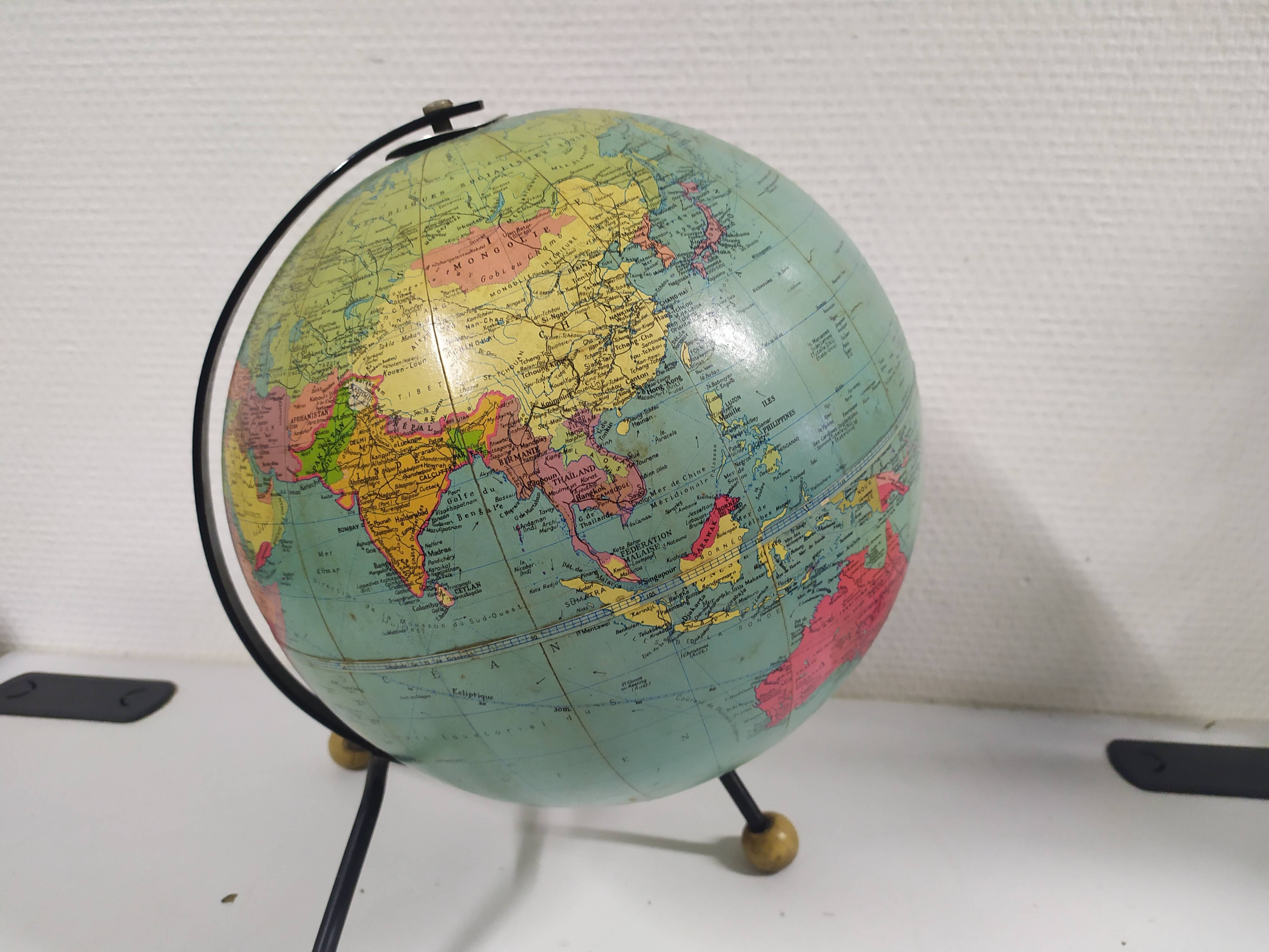 Globe world map George Philip London 1962 Taride design 60's