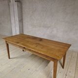 Table de Ferme rustique en merisier massif 19éme - 1m91.5