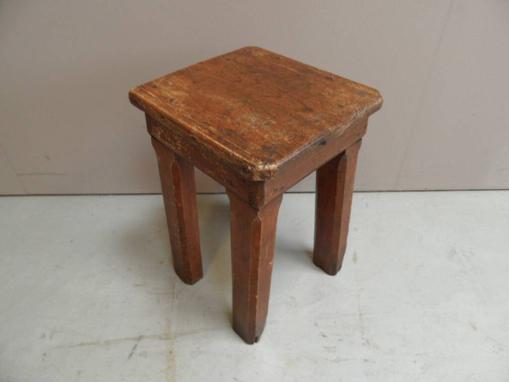 Industrial wooden side table