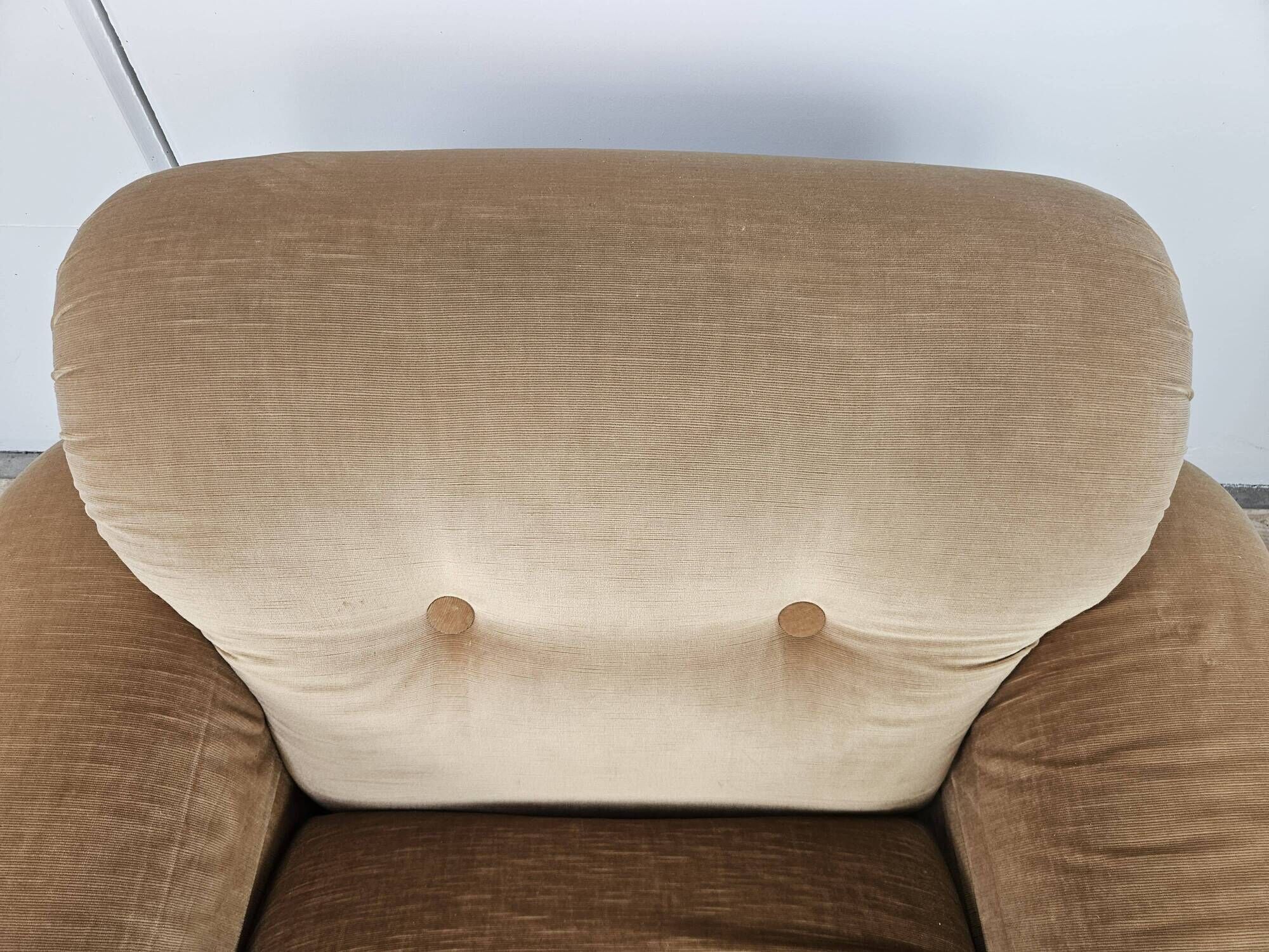 Fauteuil en tissu et acier tubulaire, années 1970