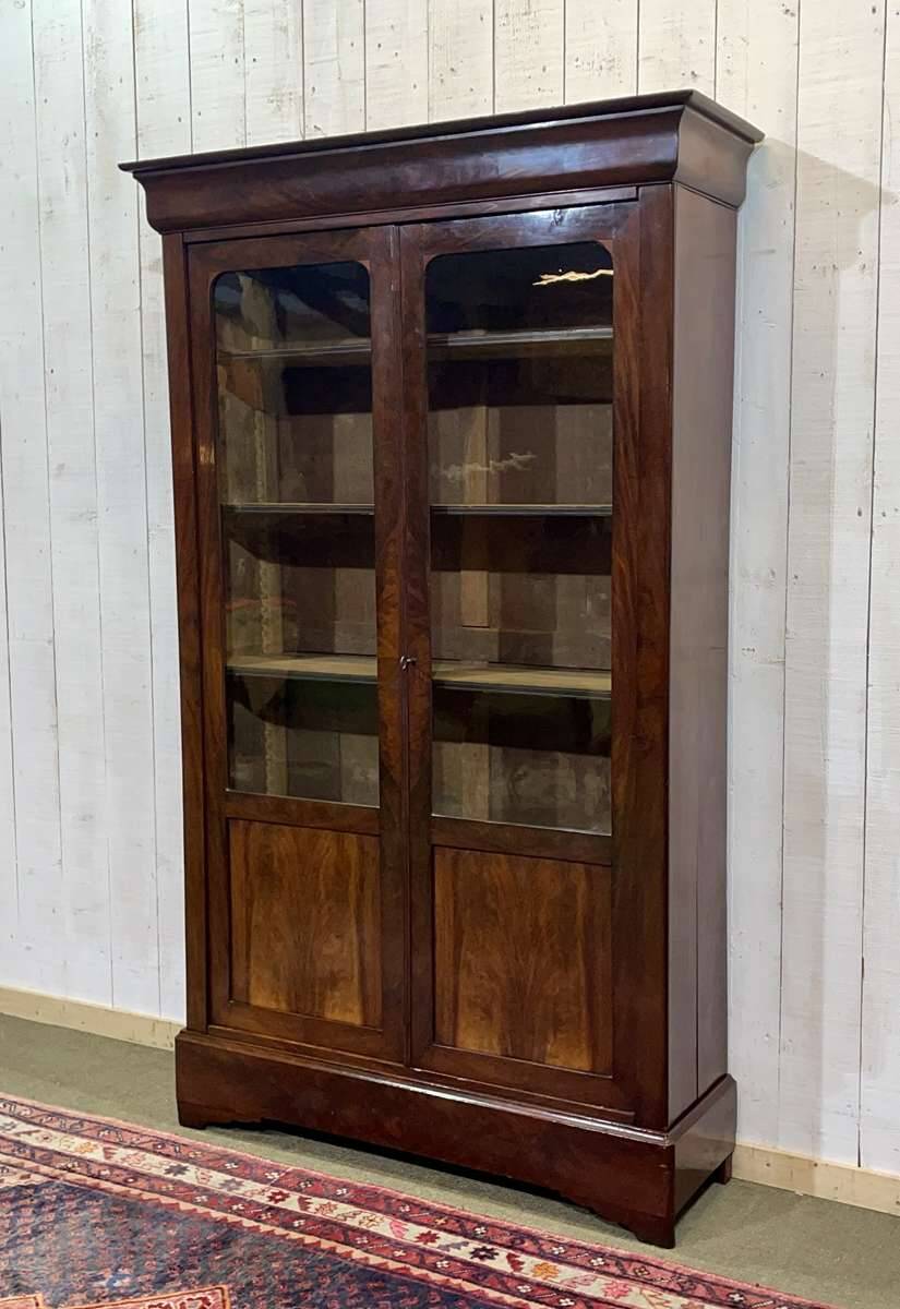 Bibliothèque Louis Philippe 19ème en acajou