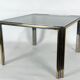 Mid-Century Modern chrome and brass side table, Romeo Rega style. 70s