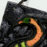 Glazed Ceramic Wall Plaque by Ruscha 1970s