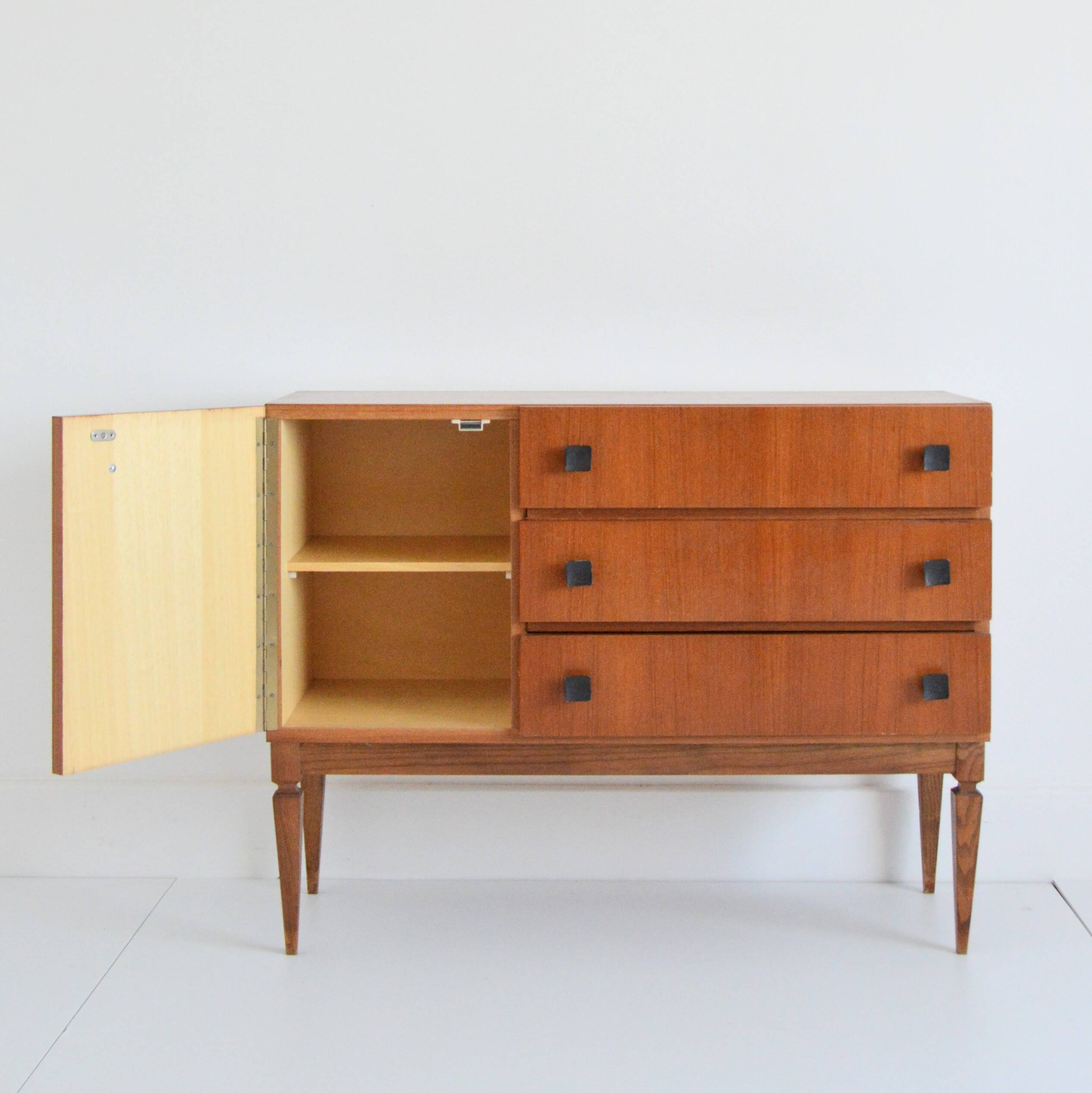 Small sideboard / 1960s vintage Scandinavian chest of drawers
