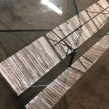 Post modern tempered glass table circa 1980