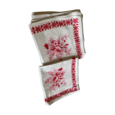 Lot de serviettes fleuries année 70