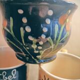 3 glazed terracotta cups with Savoie decoration