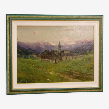 Antique landscape signed G. Mariani from 19th century