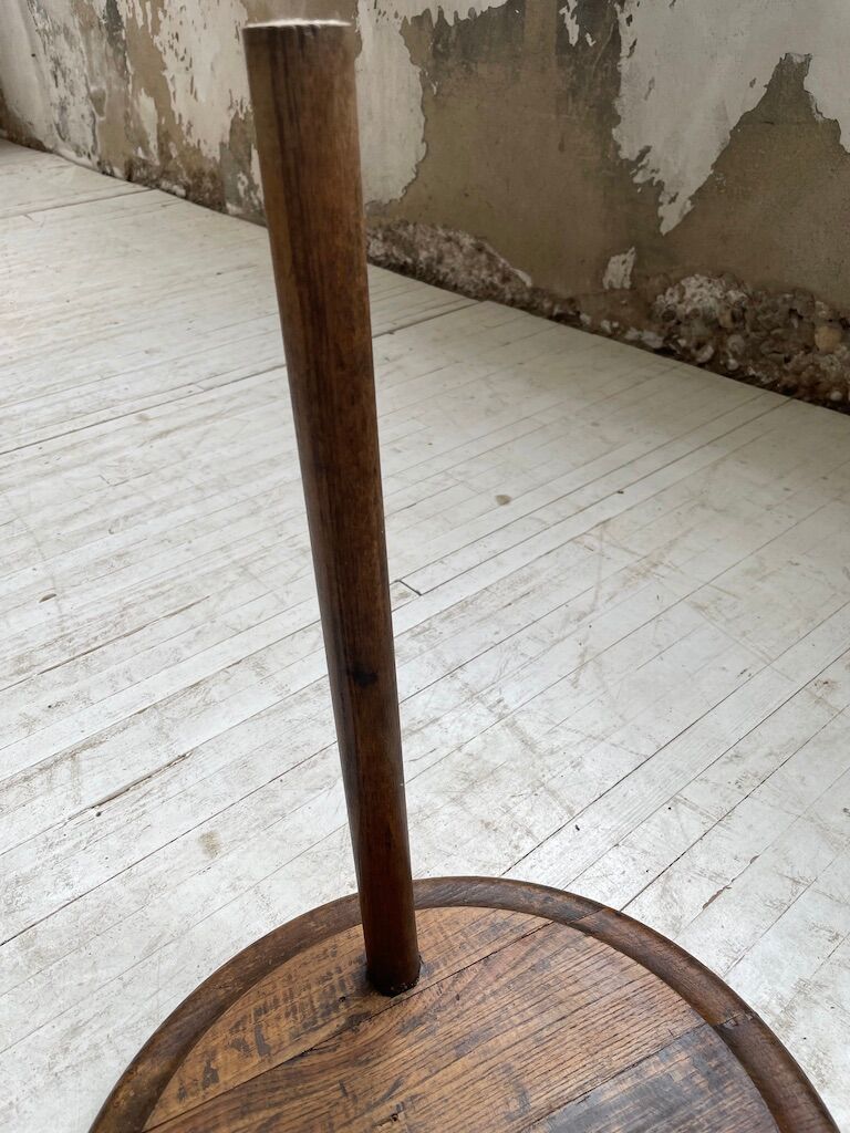 French tripod oak stool 50