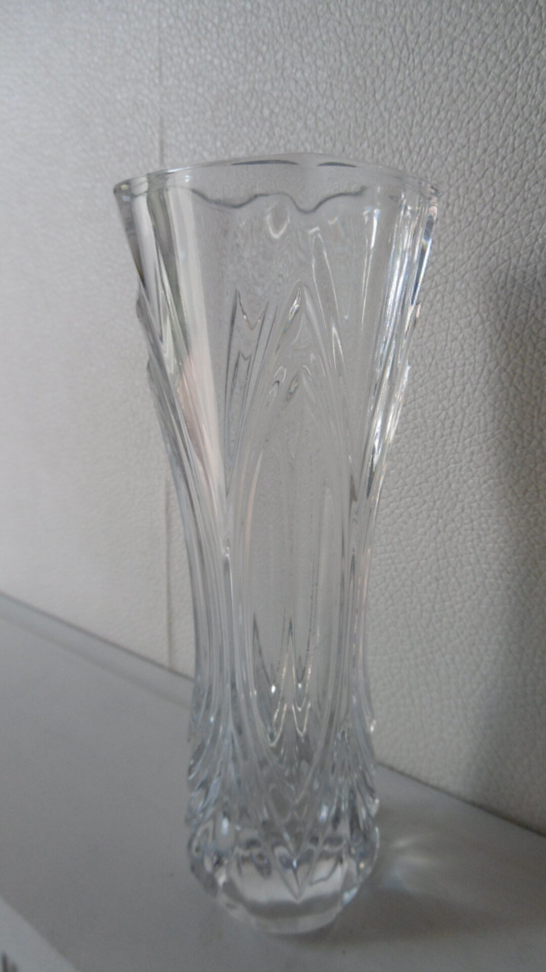Cut crystal vase