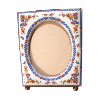 19th century floral porcelain frame