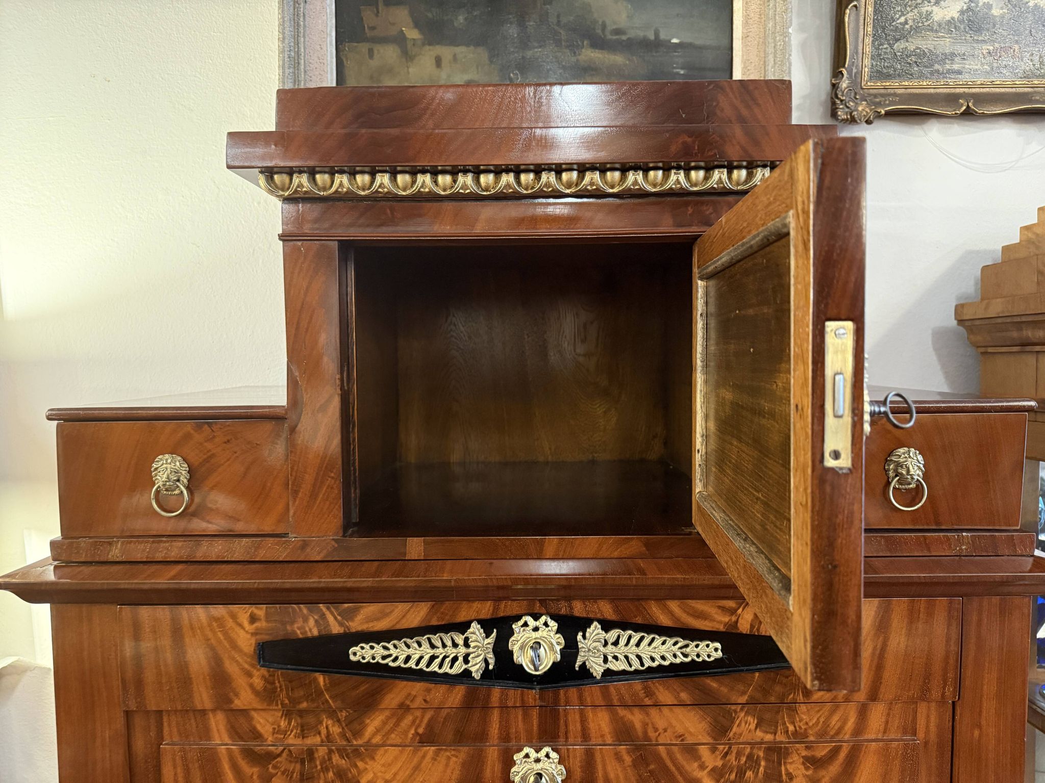 Secrétaire à abattant néoclassique en acajou, vers 1780
