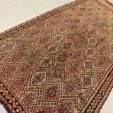 Large Vintage Turkish Kilim Rug 331x165 cm Wool Jajim Kelim