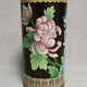 Vase Roll , beautiful enamels Cloisonnés , China Asia . flowers , blue background