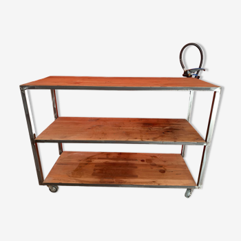 Industrial style artisanal serving table