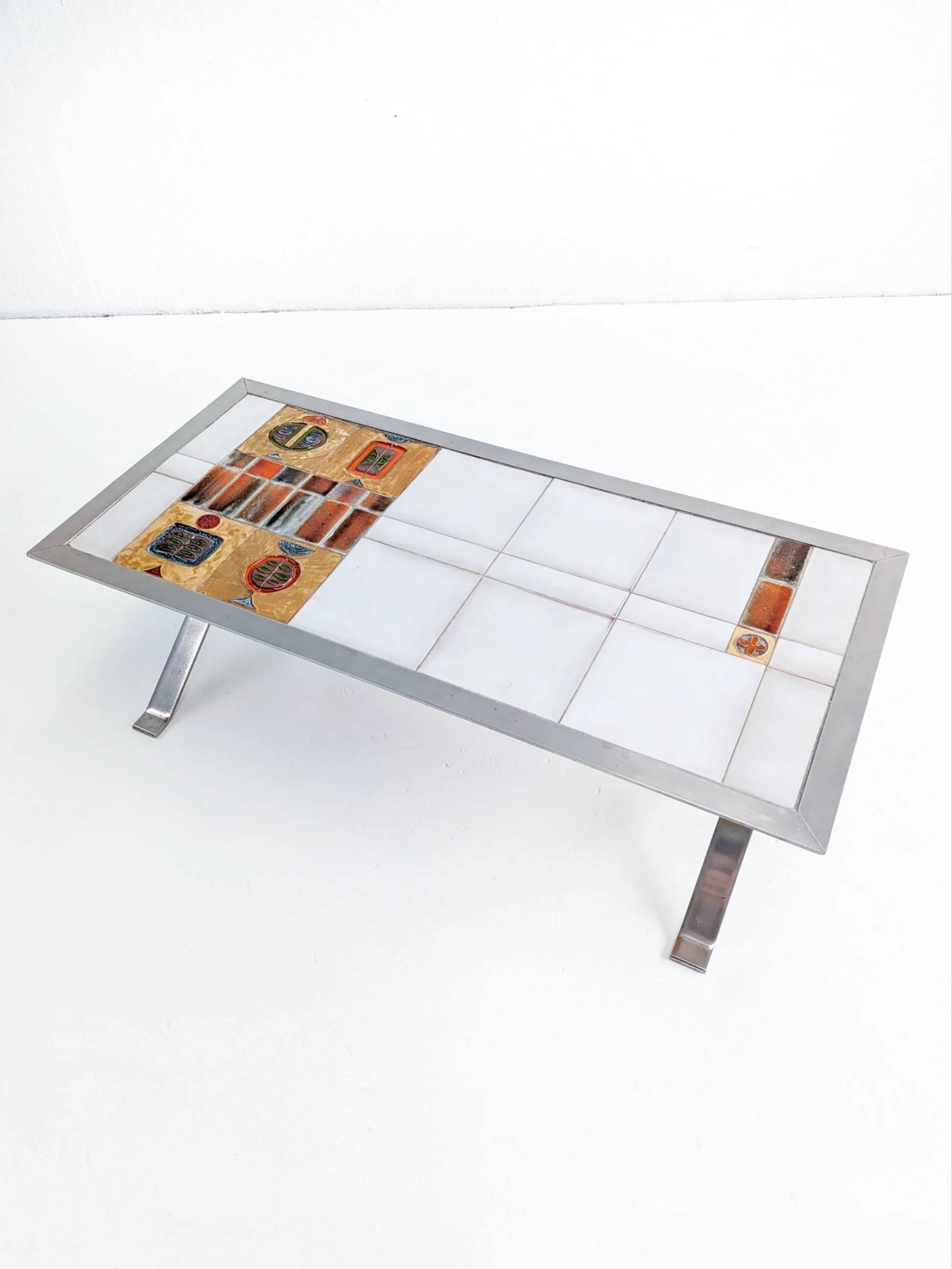 Table basse en carreaux de céramique de Jean Gregorieff pour Roche Bobois, années 1970