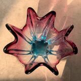 Murano pink and blue splash bowl