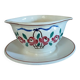 Antique sauce boat in Longchamp ironstone.