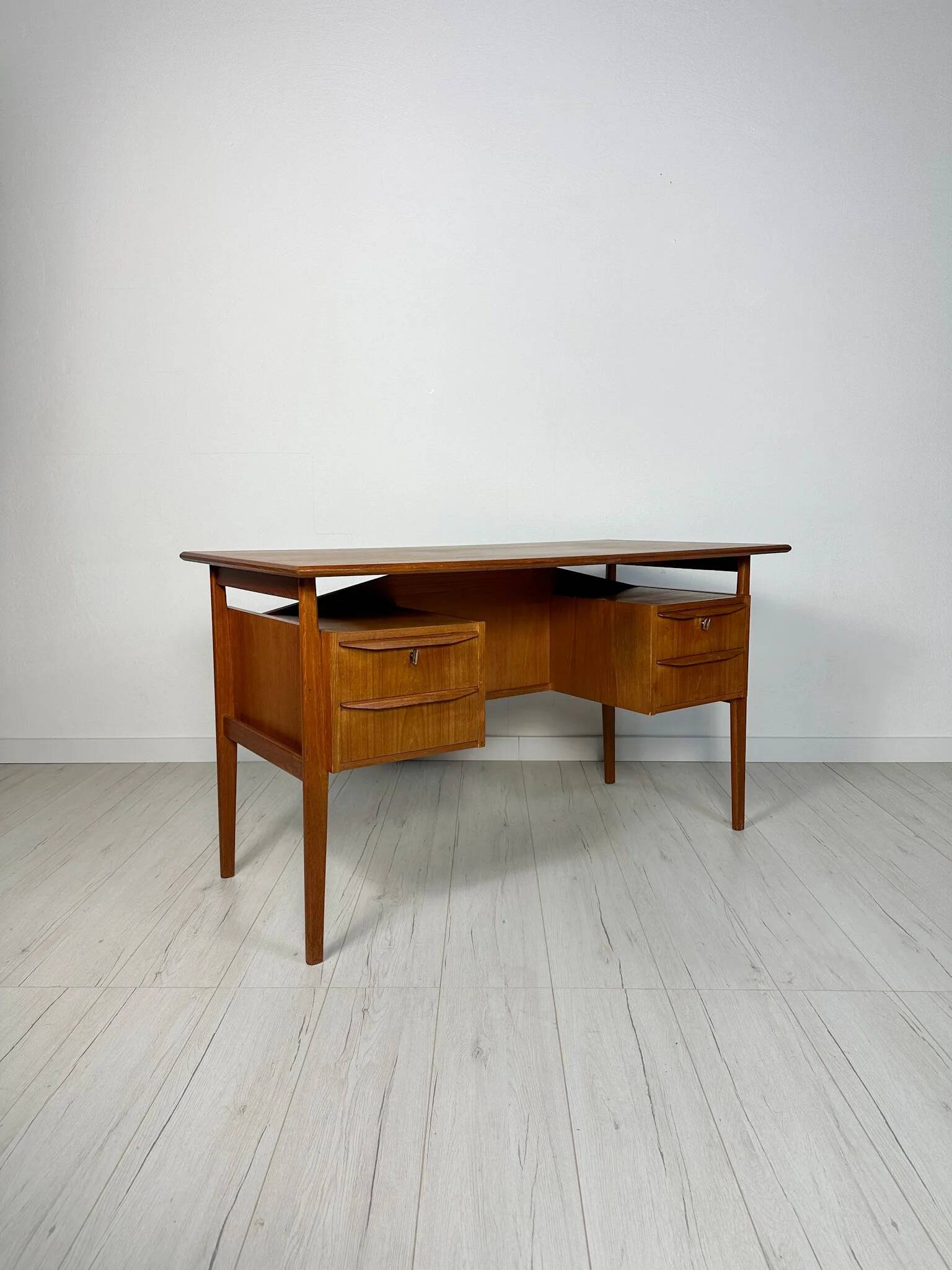 1960s Vintage Mid-Century Danish Teak Writing Desk