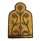 Wall plaque in floral mosaic, around 1900