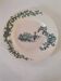 Large Longwy “Pompadour” blue-green plate – circa 1900