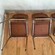 4 chaises skaï camel métal chromé années 70