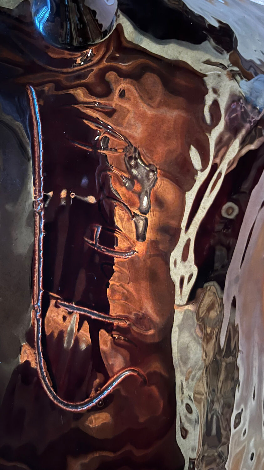 Vallauris fruit bowl signed Acca