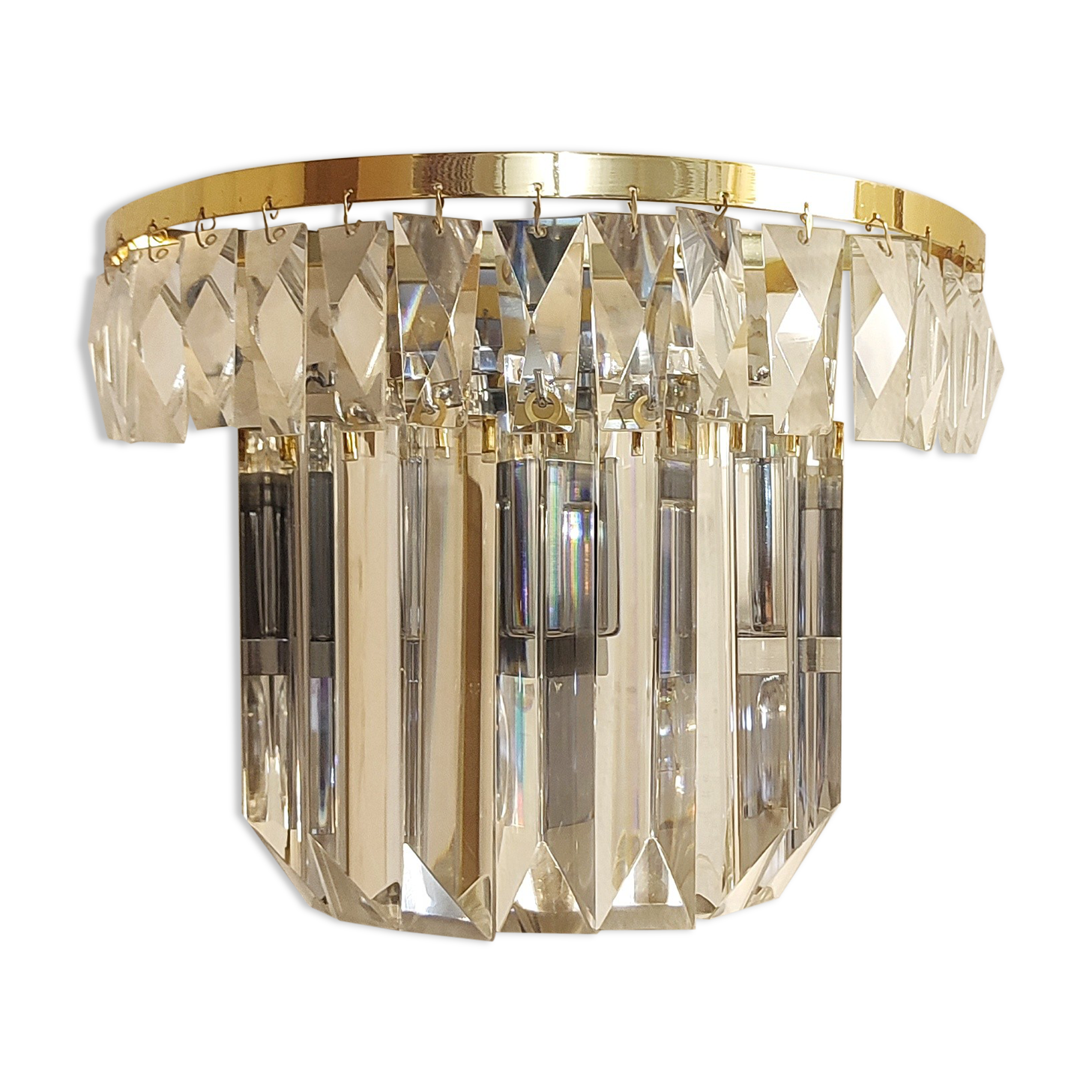 Glass wall lamp. Italy, 1950s