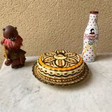 Vintage 1960s HB Quimper ceramic butter cheese box