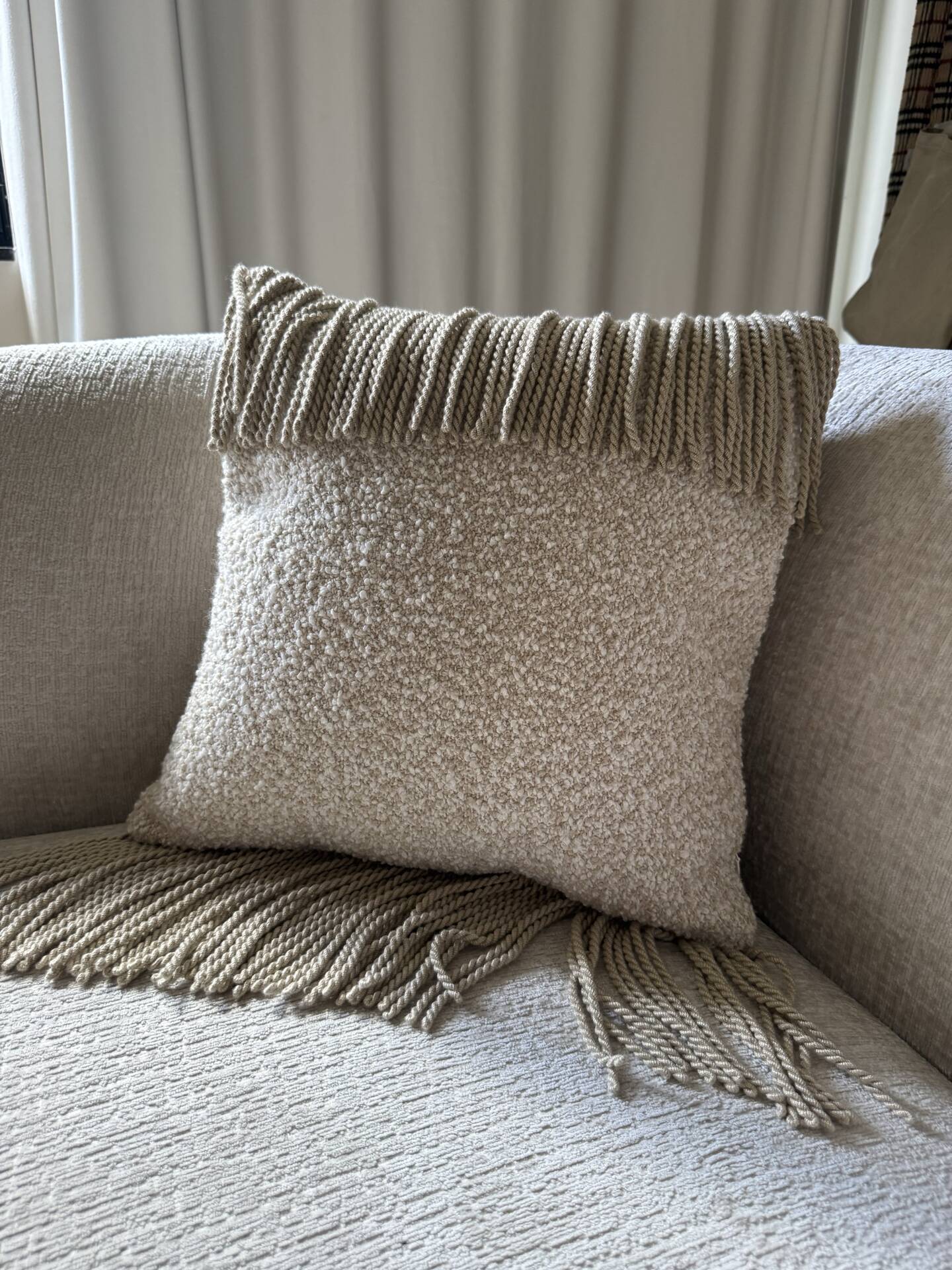 New design cushion "lien" cream - living objects & furniture (55x55)