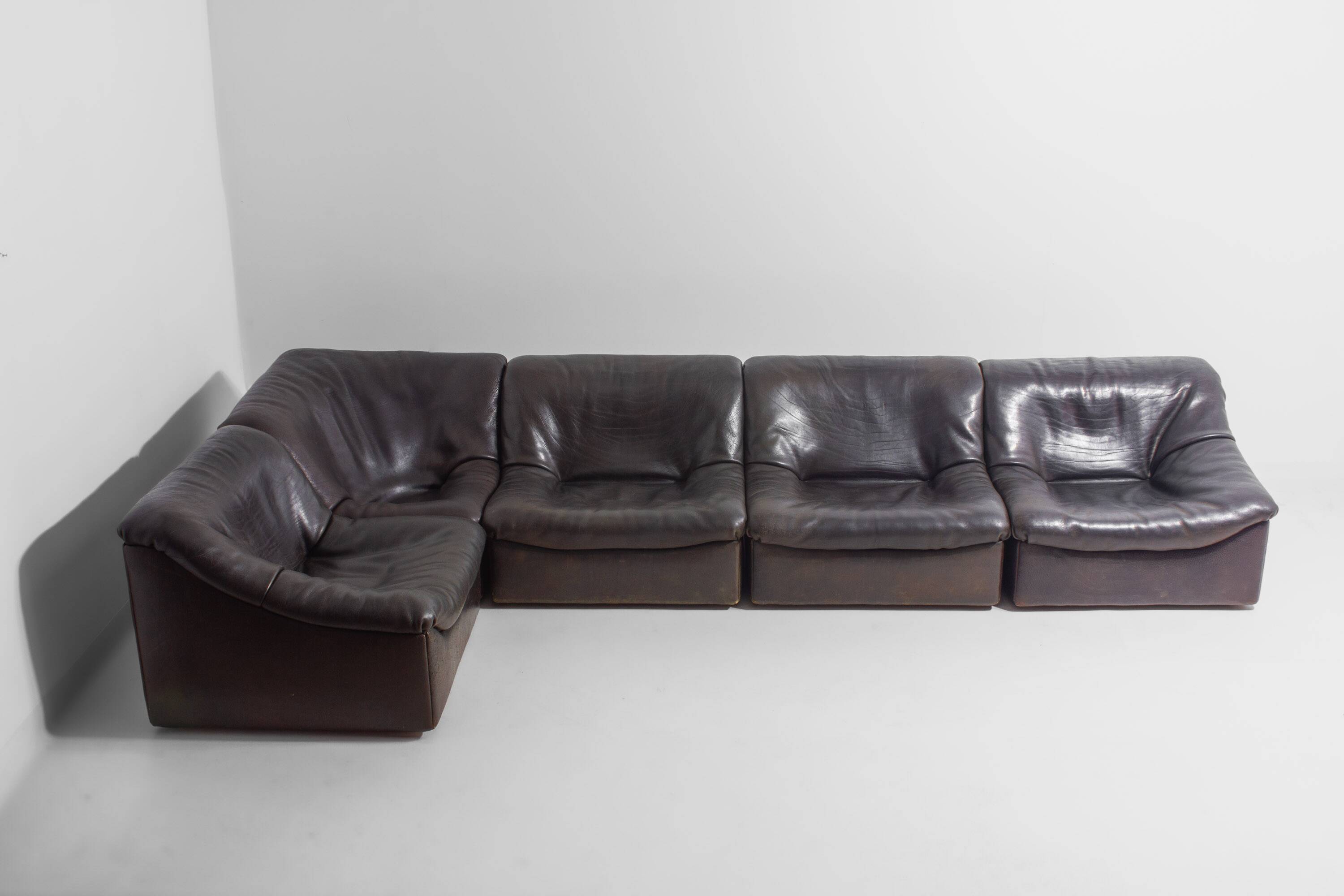 Large De Sede 'DS-46' Modular Sofa with armchair, Switzerland 1970s