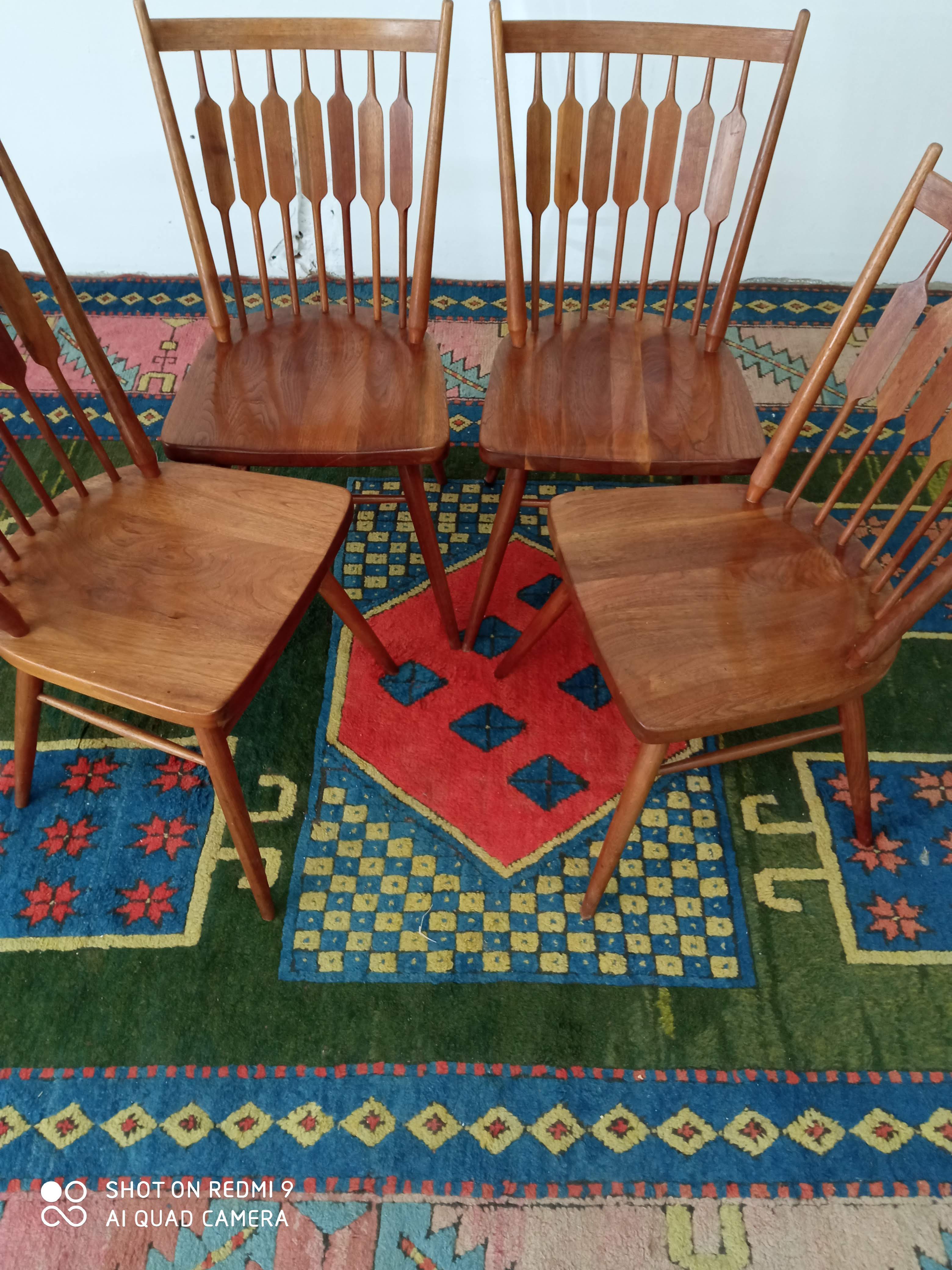 Kipp Stewart 50s walnut chairs for Drexel