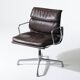 Pair of brown leather sofa pads, Herman Miller, 1970s