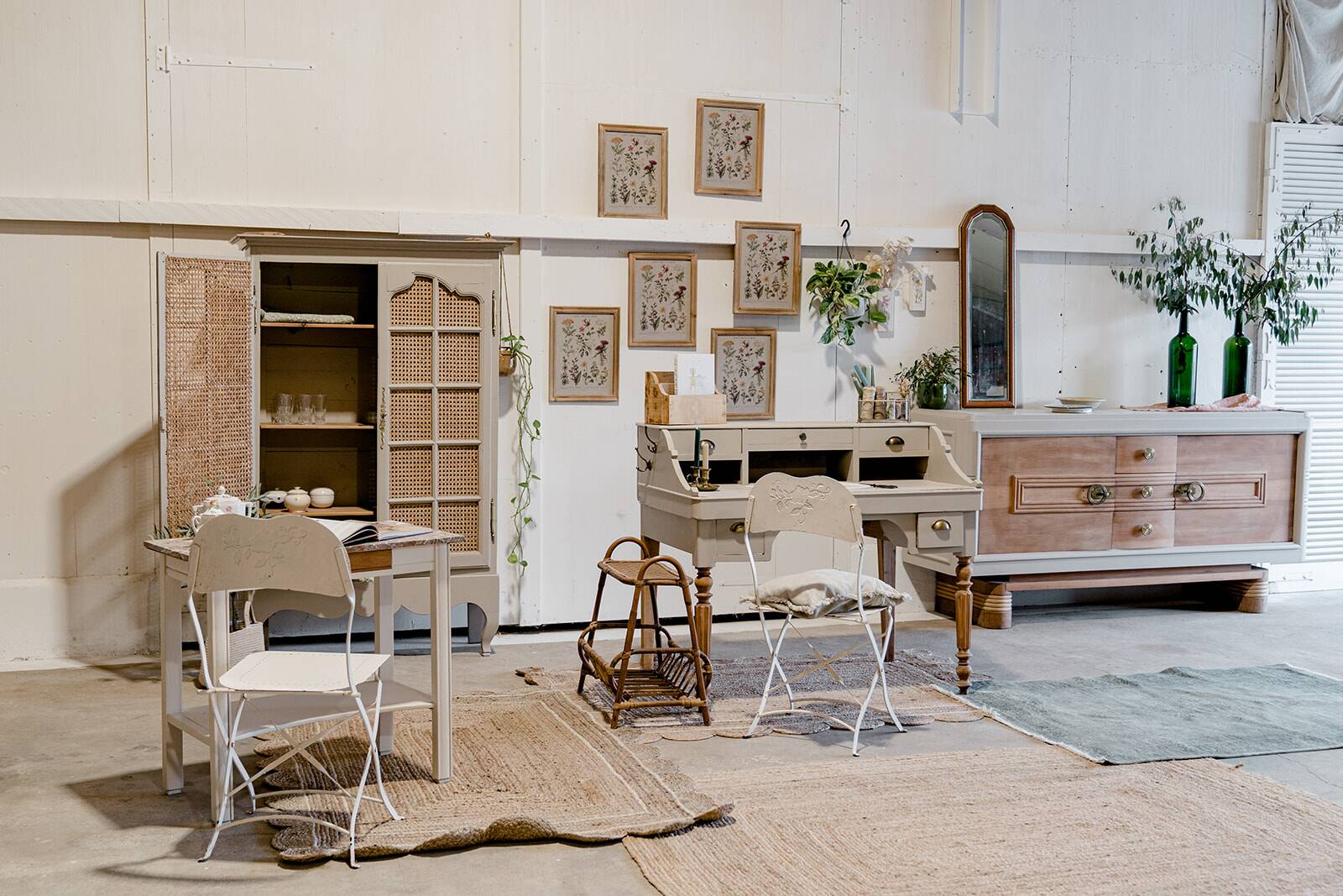 Wood & marble console
