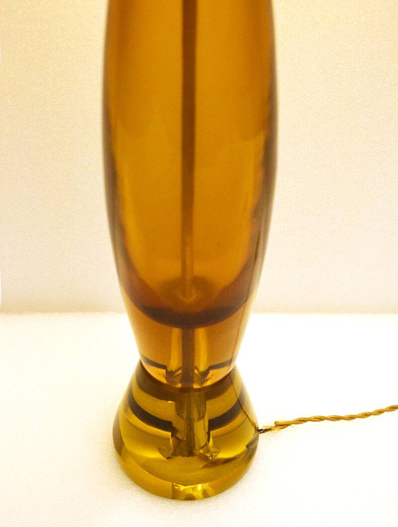 Seguso Flavio Poli large submerged glass lamp from Murano 1950s