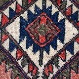 Tapis ancien fait main Kurde Bagface en laine rouge pâle (55cm x 59cm)
