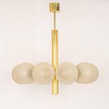 Grand lustre Kaiser Sputnik en globes de verre, Allemagne, années 1970