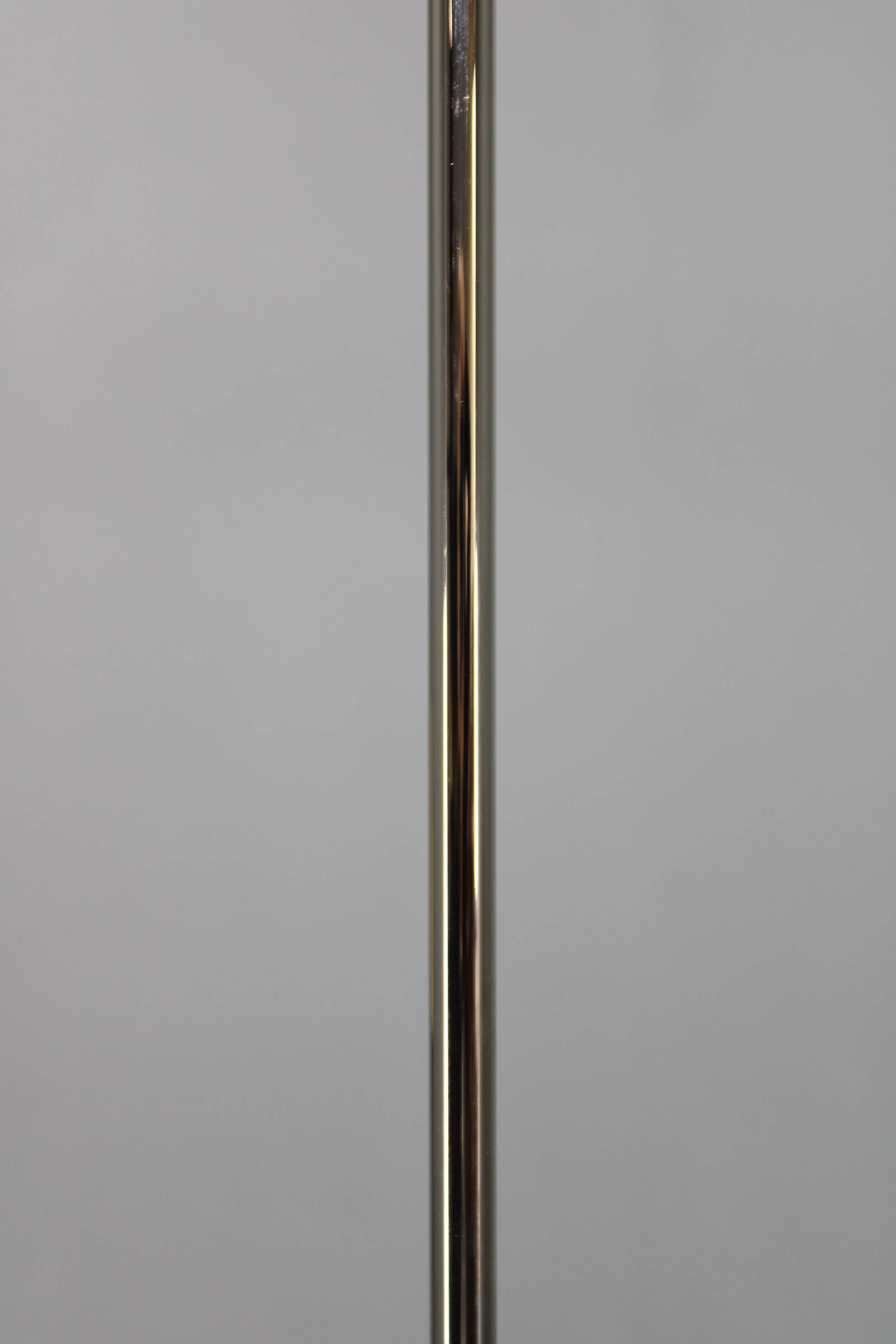 Art Deco chrome and opaline glass chandelier by Napako, 1930s