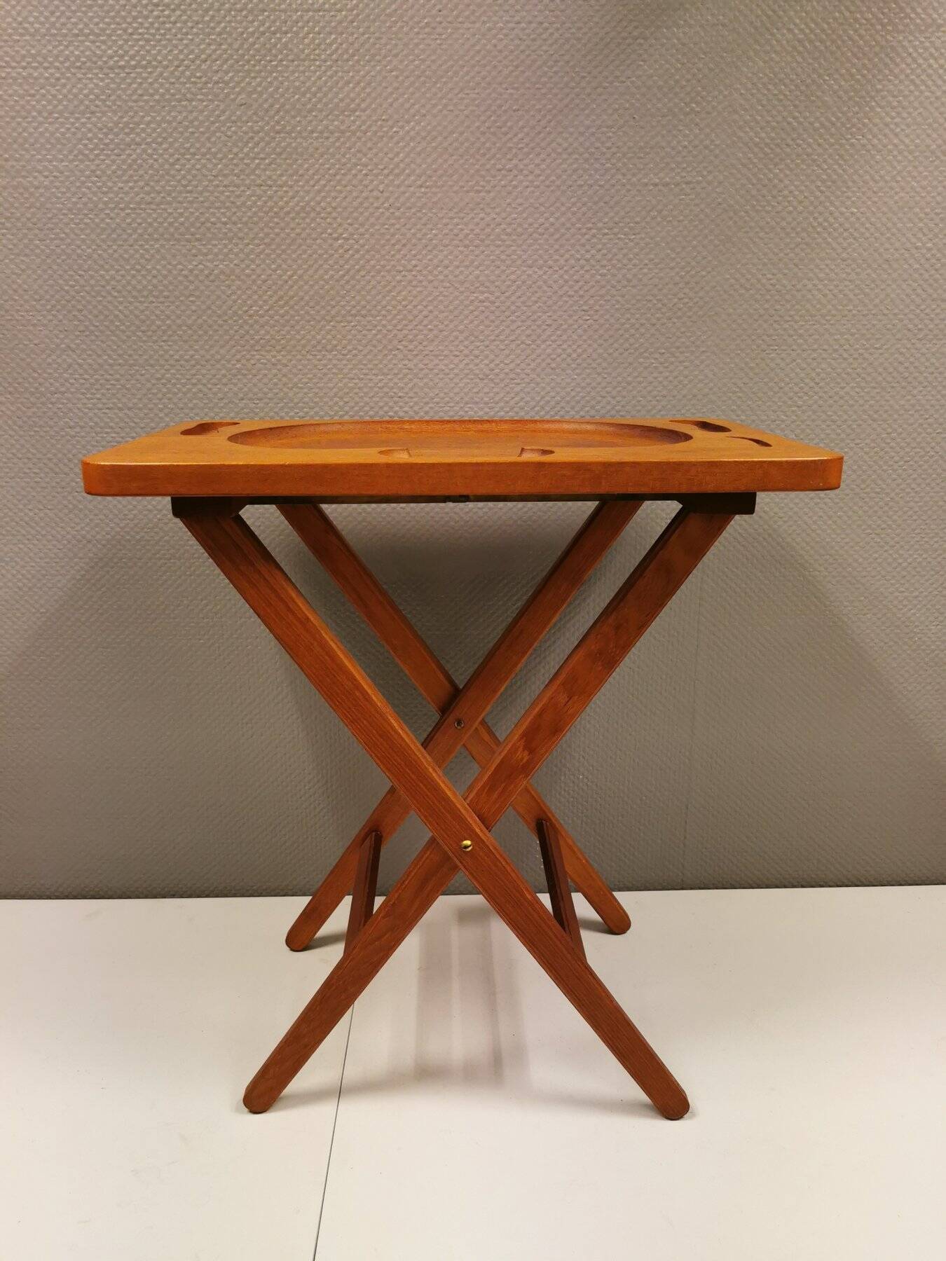 Cutting table in solid teak, from ESA teak Denmark, 1960-1970.