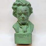 Terracotta bust of beethoven signed by henri onesto