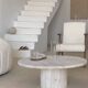 Table basse circulaire Omega - Travertin Naturel