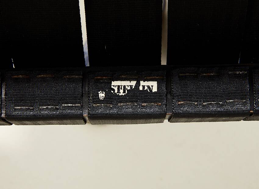 Gijs bakker Pair of Seatbelt Lounge Chairs + Side Table for Castelijn 1978