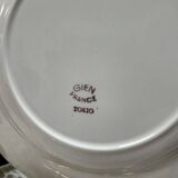 Set of 4 dessert plates Gien model Tokio diameter 18.5 cm