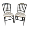 Pair chairs old Napoleon lll time XlXème