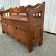 Carved wooden storage bench – rustic Savoyard style
