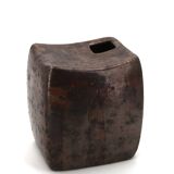 Impressive modernist vase in pyrite stoneware, La Borne, 1970s