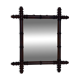 Vintage mirror bamboo frame 49 x 42 cm