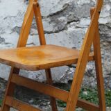 Folding wooden chair