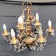 Old bronze chandelier/stamps and angel décor