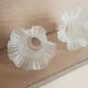 Pair of Art Deco wall lamps glass and metal